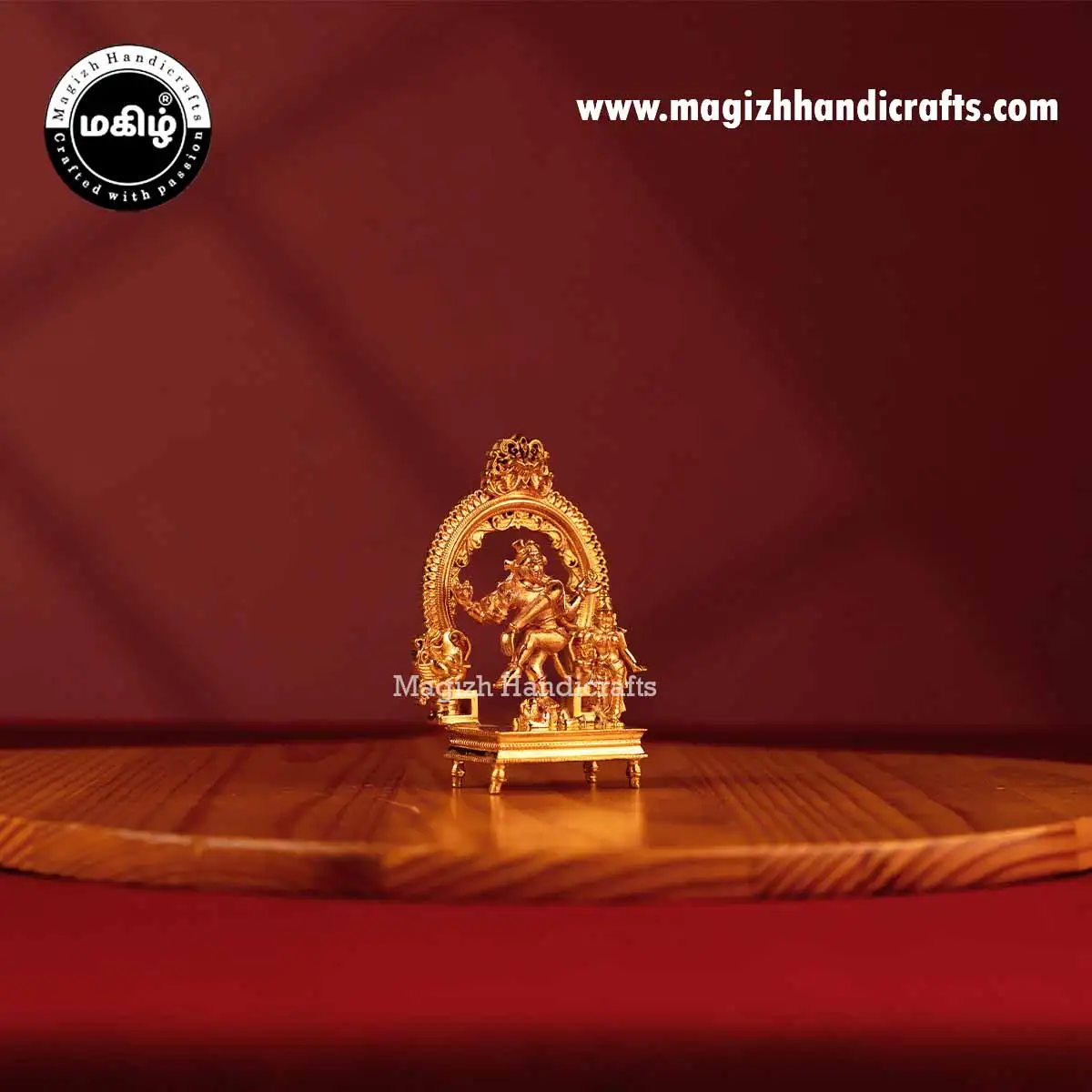 Impon god Natrajar and Sivagami amman idol with Thiruvachi - 2 inch - image 3